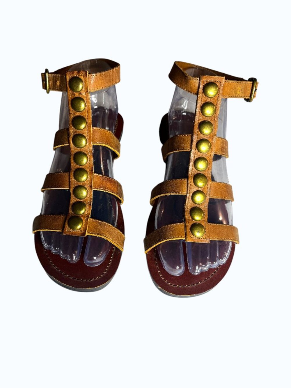 Dolce Vita Tan Leather Studded Gladiator Sandals Archer 7